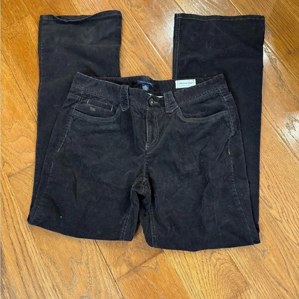 Tommy Hilfiger size 10 chocolate corduroy American Spirit straight leg pants